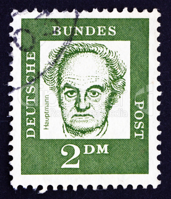 Postage stamp Germany 1962 Gerhart Hauptmann, Dramatist and Nove