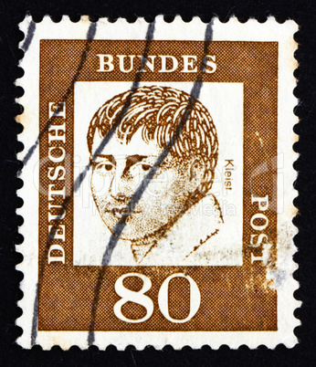 Postage stamp Germany 1961 Heinrich von Kleist, Poet