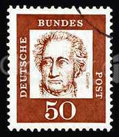 Postage stamp Germany 1961 Johann Wolfgang von Goethe