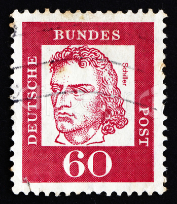 Postage stamp Germany 1962 Friedrich von Schiller