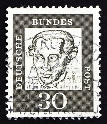 Postage stamp Germany 1961 Immanuel Kant, philosopher