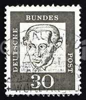 Postage stamp Germany 1961 Immanuel Kant, philosopher