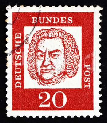Postage stamp Germany 1963 Johann Sebastian Bach, Composer