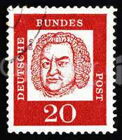 Postage stamp Germany 1963 Johann Sebastian Bach, Composer