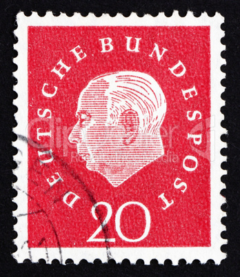 Postage stamp Germany 1959 Theodor Heuss