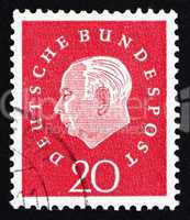 Postage stamp Germany 1959 Theodor Heuss