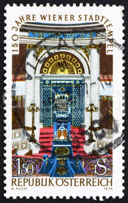 Postage stamp Austria 1976 Vienna City Synagogue