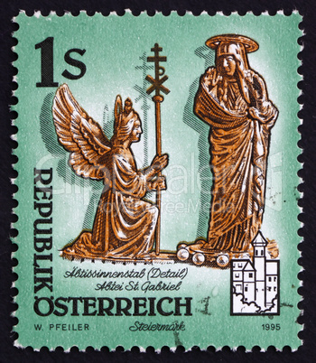 Postage stamp Austria 1995 Detail of Abbesse's Crosier