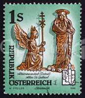 Postage stamp Austria 1995 Detail of Abbesse's Crosier