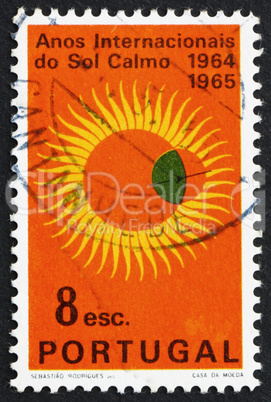 Postage stamp Portugal 1964 Partial Eclipse of Sun