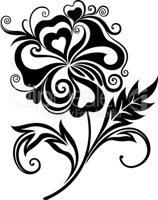 Abstract flower line-art