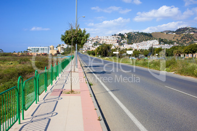 Street Along Costa del Sol in Spain