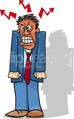 angry man or businessman