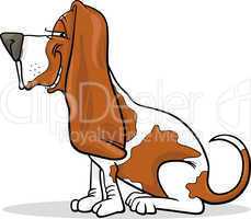 basset hound dog cartoon illustration