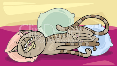 happy cat cartoon illustration