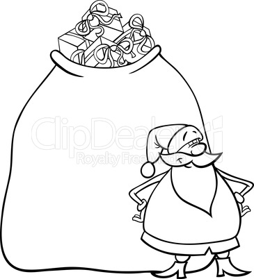 santa claus cartoon for coloring