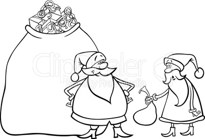 santa claus cartoon for coloring