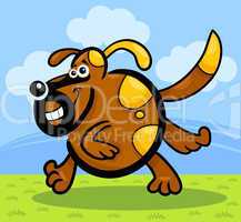 cartoon running dog or puppy