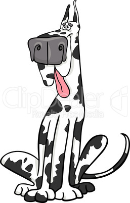 harlequin dog cartoon illustration