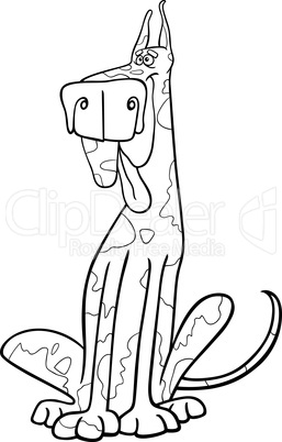 harlequin dog cartoon for coloring