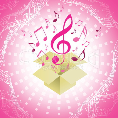 abstract music background with musical notes,