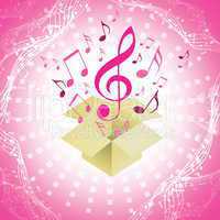 abstract music background with musical notes,