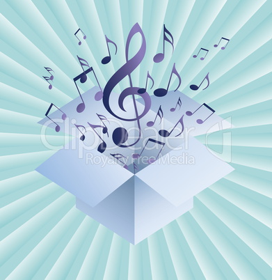 abstract music background with musical notes,