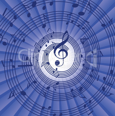 abstract music background with musical notes