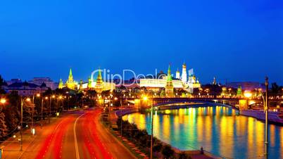 Moscow city on sunset. Russia