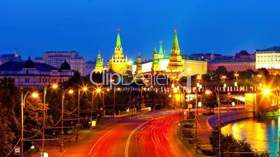 Moscow city on sunset. Russia