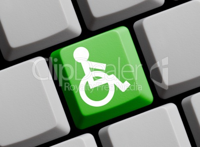 Rollstuhlsymbol auf Tastatur