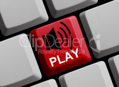 Play - Lautsprecher auf Tastatur
