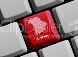 Umriss: Bayern auf Computer Tastatur