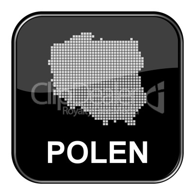 Glossy Button schwarz Polen