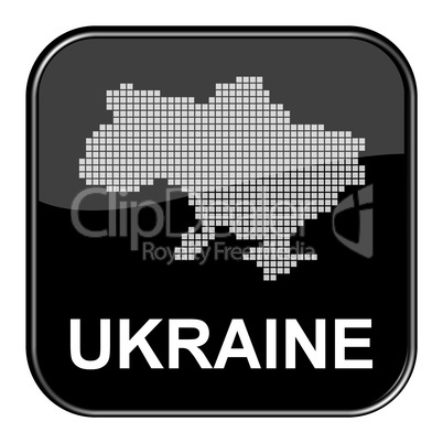 Glossy Button - Ukraine