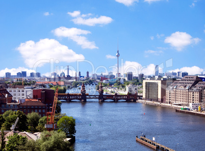 aerial photo berlin skyline