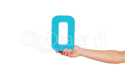 hand holding up the number zero from the right