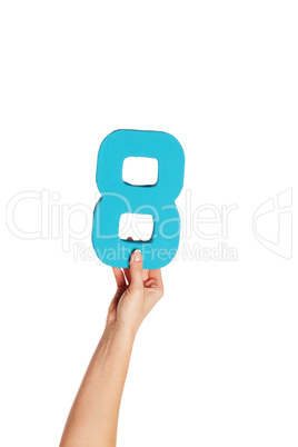 hand holding up the number eight from the bottom