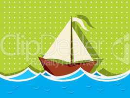 Sailing ship graphic