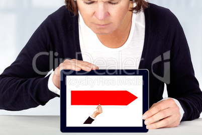 Woman with Tablet PC