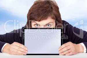 Woman with Tablet PC