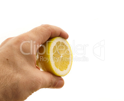 fresh half lemon on hand