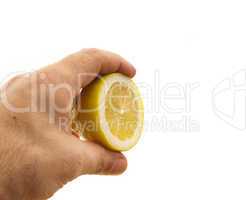 fresh half lemon on hand