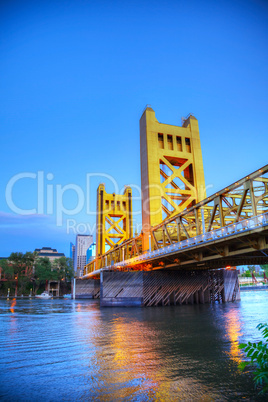 Golden Gates drawbridge in Sacramento