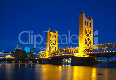 Golden Gates drawbridge in Sacramento