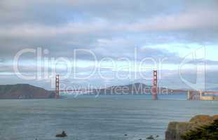 Golden Gates bridge in San Francisco bay