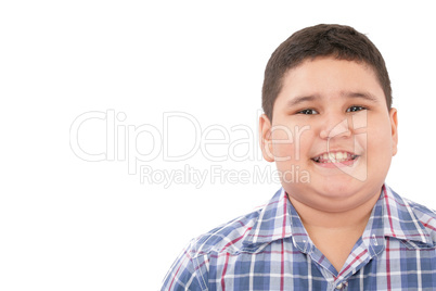 Portrait of a cute boy, isolated on white