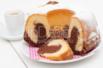 Gugelhupf Round Cake and Espresso Coffee
