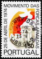 Postage stamp Portugal 1974 Rainbow and Dove