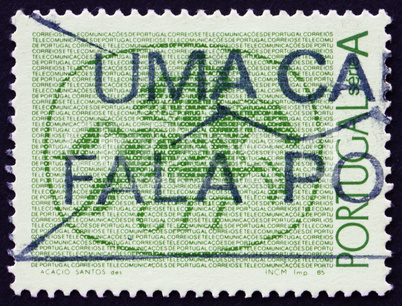 Postage stamp Portugal 1985 Postrider